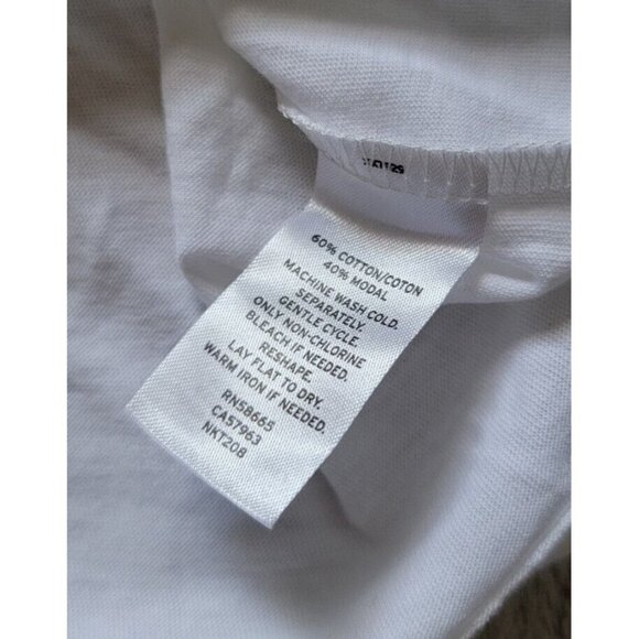 14th Union Light White Flutter Banded Sleeve Crew Neck Tshirt NWT Sz M - Picture 12 of 12